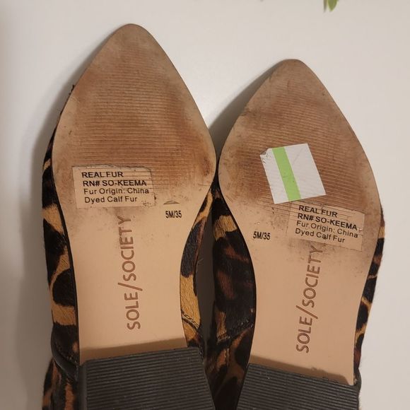 Sole Society Keema Fur Leopard Print Booties - Picture 3 of 13